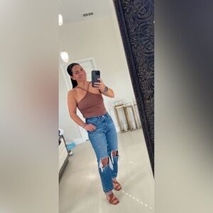 Levi's Blue Distressed Boyfriend Jeans